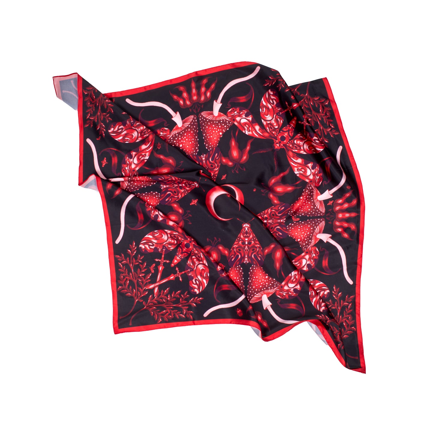 Phases of the Moth: Blood Moon - Satin Scarf