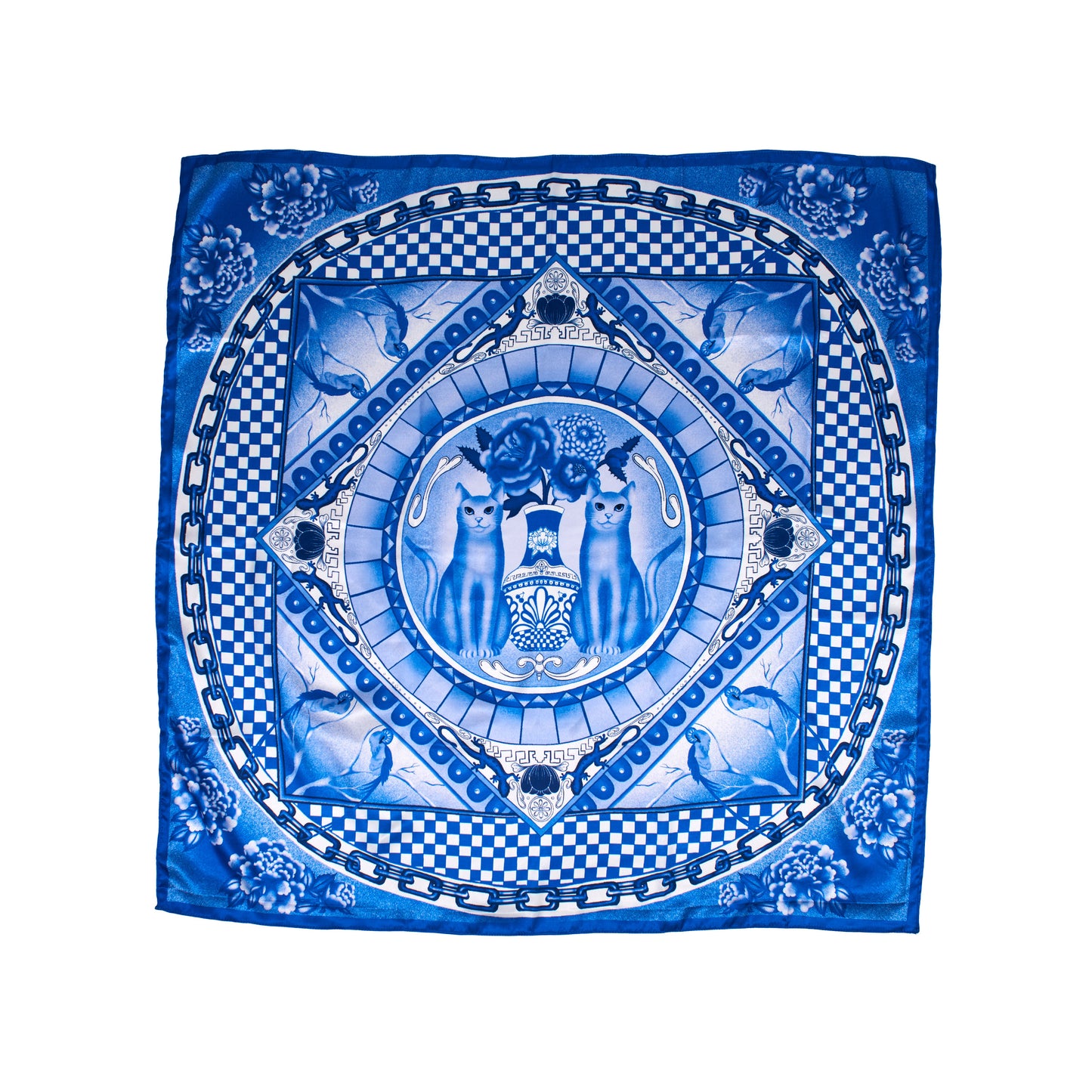 So Fur, So Good: Willow Pattern - Satin Scarf