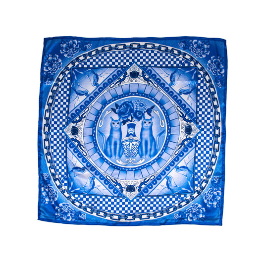 So Fur, So Good: Willow Pattern - Satin Scarf