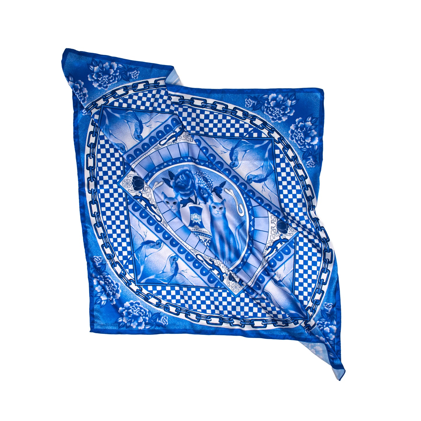 So Fur, So Good: Willow Pattern - Satin Scarf